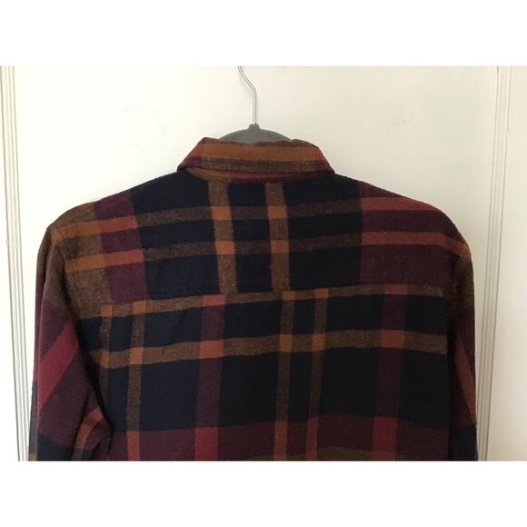 Natural Blue by Visitor Plaid 100% Cotton Long Sleeve Button Down small - Picture 6 of 8